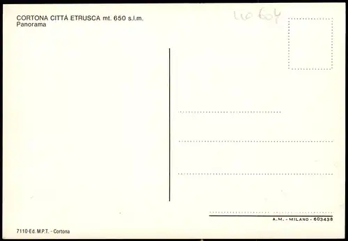 Cartoline Cortona CORTONA CITTÀ ETRUSCA Panorama 1970