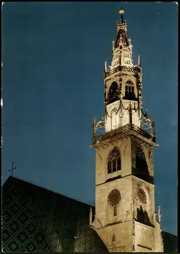 Cartoline Bozen Bolzano Il campanile del Duomo Der Pfarrturm 1980
