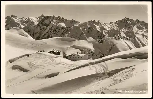 Oberstdorf (Allgäu) Nebelhorn Alpen Edmund-Probsthaus u. Bergstation 1936
