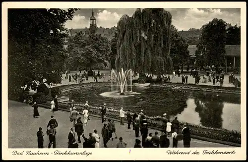 Bad Nauheim Kuranlage Trinkkuranlage Während des Frühkonzerts 1940