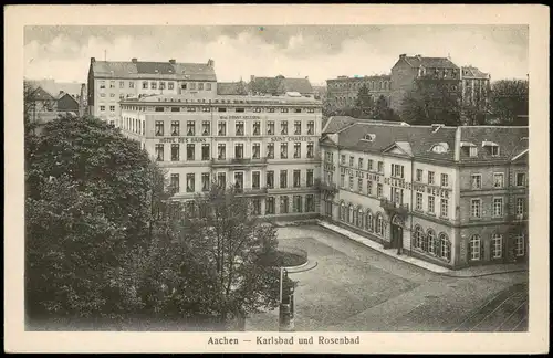 Ansichtskarte Aachen Karlsbad und Rosenbad 1910
