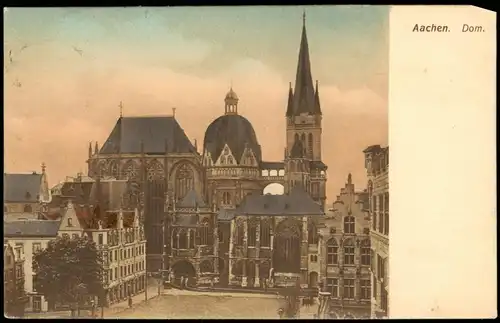 Ansichtskarte Aachen Partie am Aachener Dom 1907