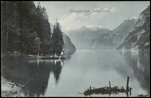 Schönau am Königssee Königsee vom Malerwinkel aus gesehen 1911