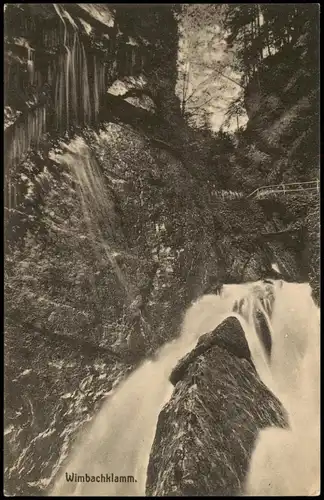 Ramsau bei Berchtesgaden Wimbachklamm, Wasserfall River Falls Waterfall 1920