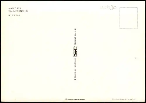 Postales Mallorca MALLORCA CALA FORNELLS 1980