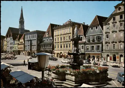 Ansichtskarte Steyr (Oberösterreich) Partie am Stadtplatz 1970
