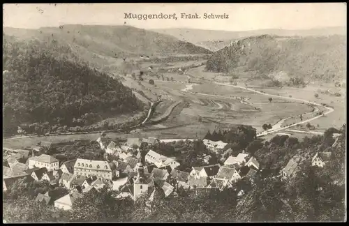 Ansichtskarte Muggendorf-Wiesenttal Blick auf die Stadt 1912
