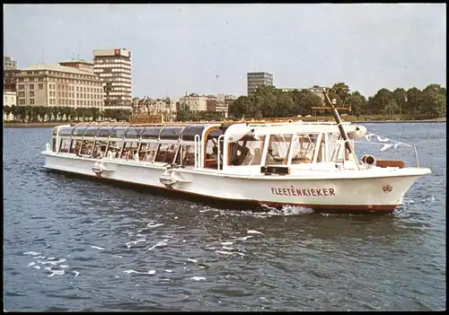 Ansichtskarte Hamburg Alster-Rundfahrt, Fleetenkieker Ausflugsschiff 1977