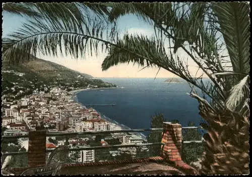 Alassio Panorama-Ansicht Vue générale partielle prise de l'ouest 1954