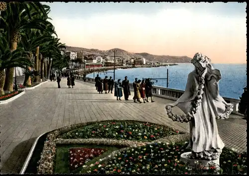 Cartoline San Remo Sanremo Riviera dei Fiori Vista dal Corso atrice 1960