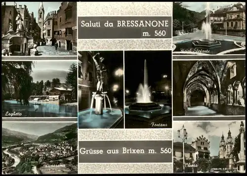 Cartoline Brixen Bressanone Mehrbildkarte mit Ortsansichten 1960