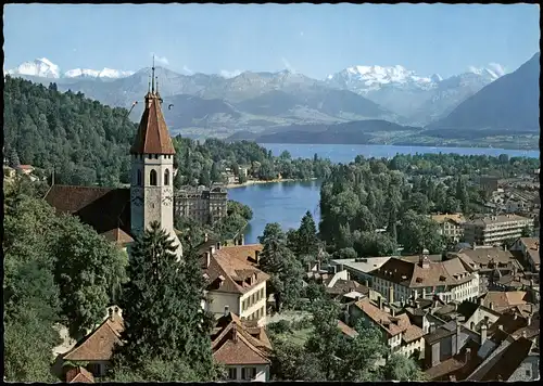 Thun Thoune Panorama-Ansicht THOUNE Jungfrau et Blümlisalp 1995