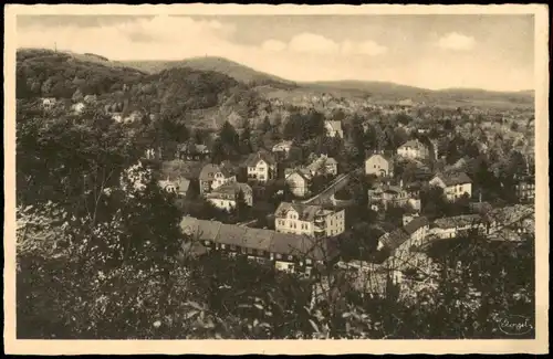 Bad Blankenburg Panorama-Ansicht Blick vom Schloß nach der Kaiserwarte 1930