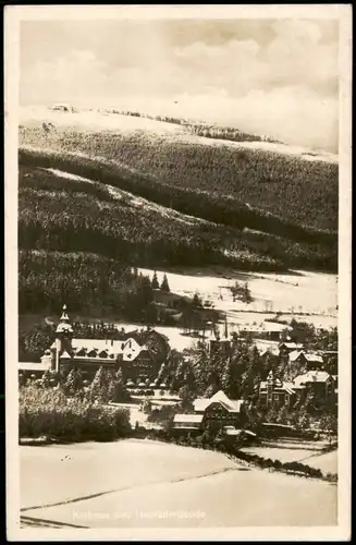 Bad Flinsberg Świeradów-Zdrój Heufuderbaude u. Stadt im Winter 1928