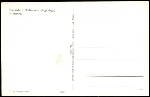 Postcard Tetschen-Bodenbach Decín Prebischtor 1932