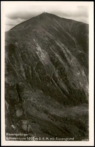 Krummhübel Karpacz Schneekoppe 1605 m ü. d. M. mit Riesengrund 1931