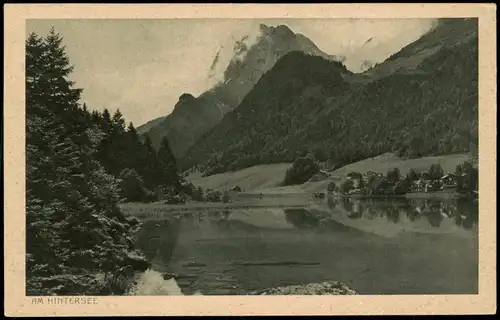 Ansichtskarte Ramsau bei Berchtesgaden Am Hintersee 1920