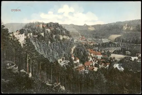 Ansichtskarte Oybin Panorama Landschafts-Blick 1910