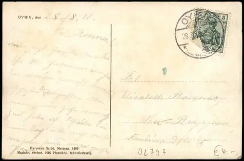 Ansichtskarte Oybin Panorama Landschafts-Blick 1910