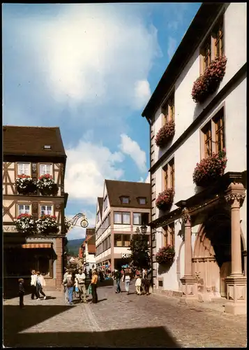 Ansichtskarte Lohr am Main Stadtteilansicht Ortsstraße belebt 1975