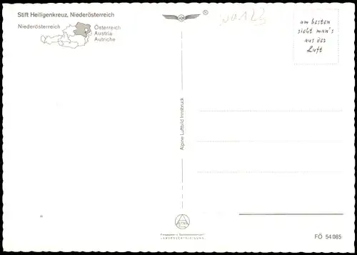 Heiligenkreuz Luftaufnahme Stift Heiligenkreuz, Niederösterreich 1980