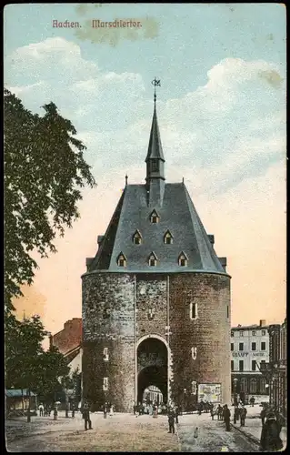 Ansichtskarte Aachen Strassen Partie am Marschiertor 1914