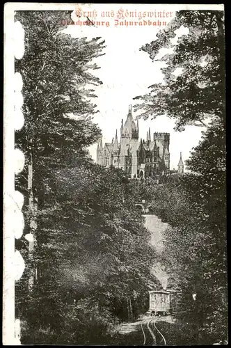 Ansichtskarte Königswinter Zahnradbahn Drachenburg 1910