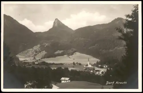 Ansichtskarte Kreuth Panorama-Ansicht Dorf Kreuth 1928
