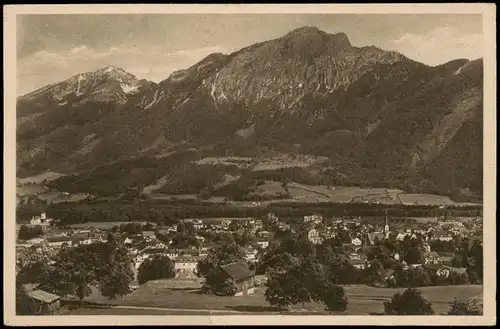 Ansichtskarte Bad Reichenhall Panorama mit Zwiesel und Hochstaufen 1920