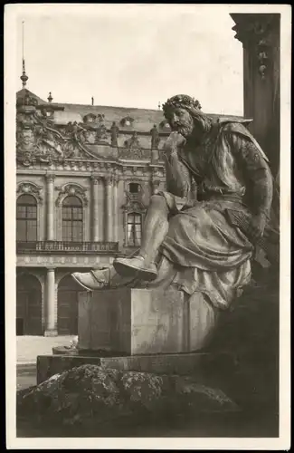 Ansichtskarte Würzburg Walter v. d. Vogelweide Denkmal 1930