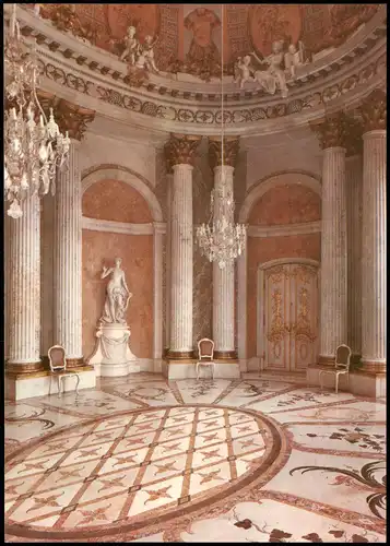Ansichtskarte Potsdam Schloss Sanssouci: Marmorsaal 1982