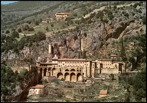 Subiaco (Latium) Panorama-Ansicht Sacro Speco di ѕ. Benedetto m.650 1970