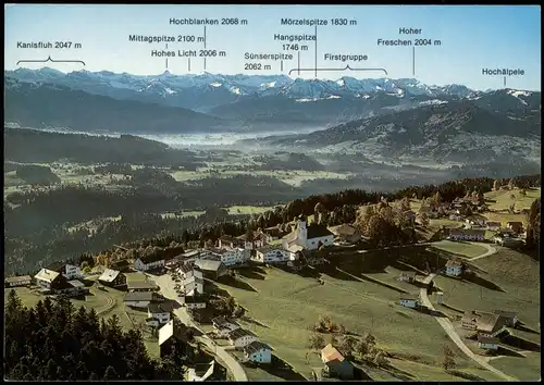 Ansichtskarte Sulzberg (Vorarlberg) Blick auf Stadt und Bergkette 1981