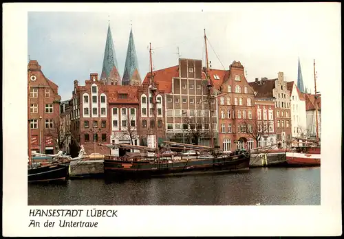 Ansichtskarte Lübeck An der Untertrave 1991