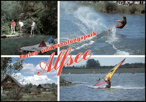 Ansichtskarte Alfhausen Erholungspark Alfsee - Minigolf Wasserski 1991