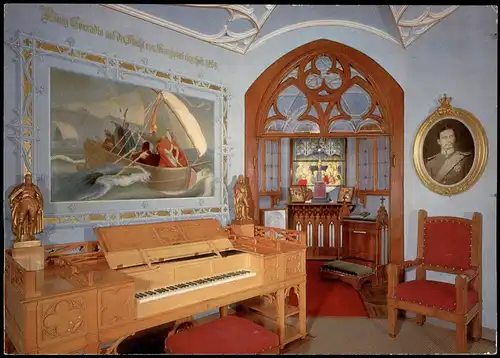Hohenschwangau-Schwangau Königsschloß Hohenstaufenzimmer m. Wagner-Klavier 1980