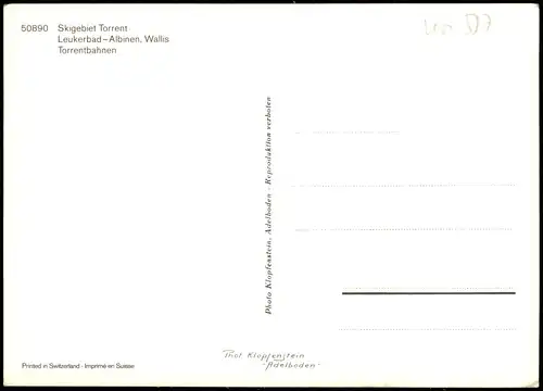 Leukerbad Leiggerbad Loèche-les-Bains Skigebiet   Albinen Wallis 1990