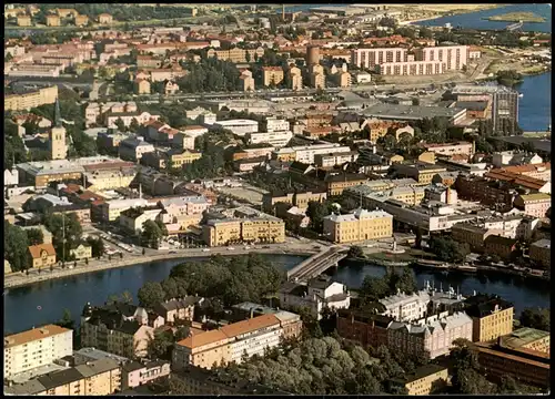 Postcard Karlstad Luftbild Flygvy 1986