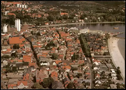 Ansichtskarte Eckernförde Luftbild 1989