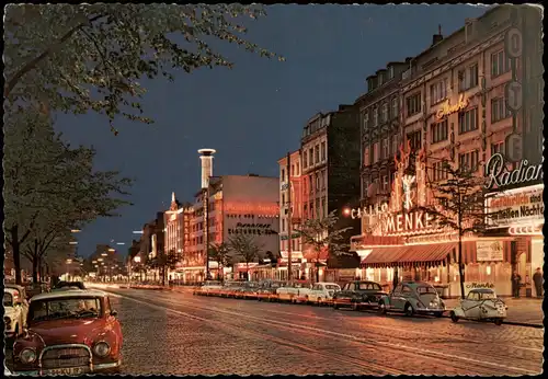 Ansichtskarte St. Pauli-Hamburg Reeperbahn 1965