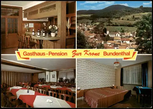 Ansichtskarte Wieslautern Gasthaus - Pension Zur Krone Bundenthal 1979