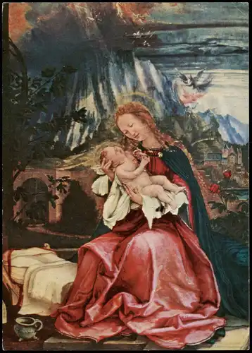 WIECHMANN-BILDKARTE MATTHIAS GRÜNEWALD Madonna aus dem Isenheimer Altar 1970