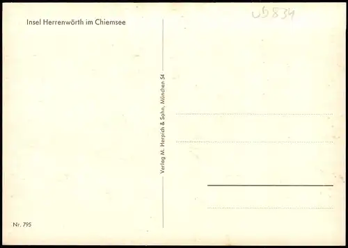 Ansichtskarte Chiemsee Insel Herrenwörth im Chiemsee 1923
