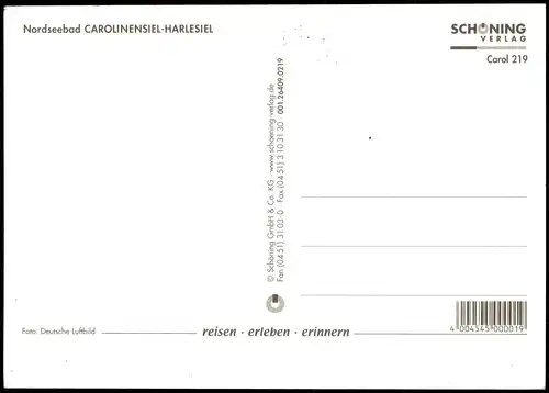 Ansichtskarte Carolinensiel-Wittmund Luftbild Harlesiel 1999