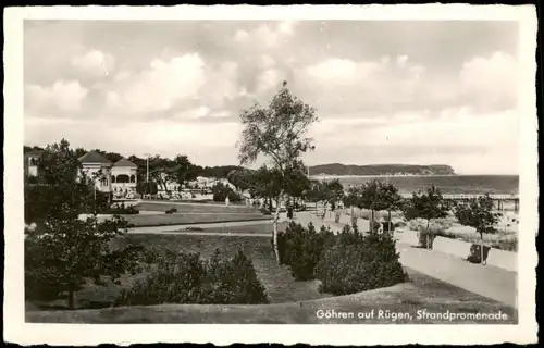 Ansichtskarte Göhren (Rügen) Strandpromenade, Fotokarte 1952