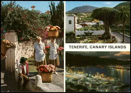 .Teneriffa Mehrbildkarte 3 Ansichten TENERIFE, CANARY ISLANDS 1987