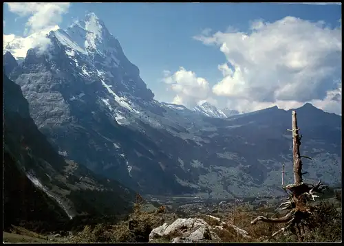 Ansichtskarte Grindelwald Panorama-Ansicht Blick zum Eiger 1990