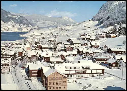 Ansichtskarte Lungern Panorama-Ansicht mit Pilatus 1985