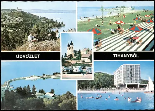 Postcard Tihany ÜDVÖZLET TIHANYBÓL Greetings from Tihany 1980
