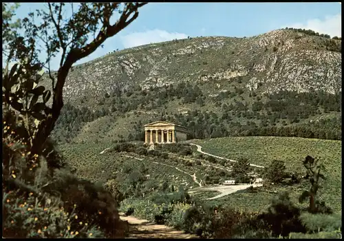 Cartoline Segesta Panorama e Tempio General view and Temple 1980